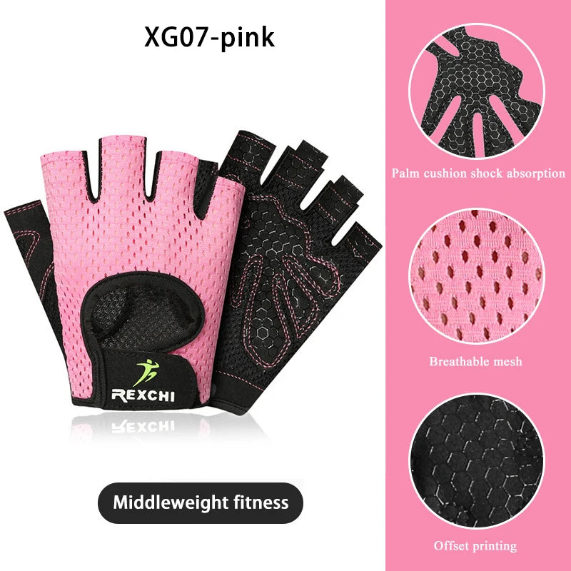 Gym Gloves Fitness Weight Lifting Gloves Body Building Training Sports Gloves Workout Half Finger Hand Protector for Men Women