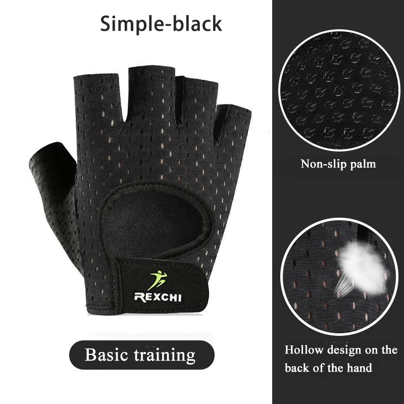 Gym Gloves Fitness Weight Lifting Gloves Body Building Training Sports Gloves Workout Half Finger Hand Protector for Men Women